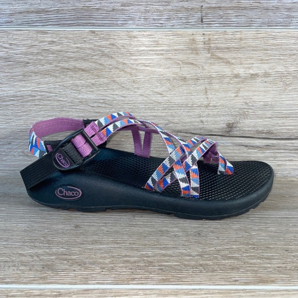Chaco Women's Z/Cloud X2 Remix Poplin Berry Sport Outdoor Sandals Size 8 Purple - Picture 2 of 10